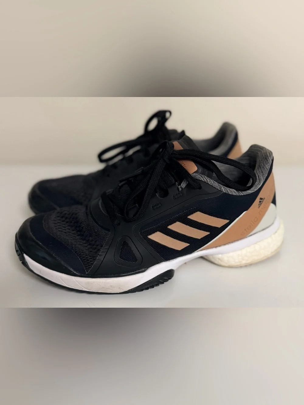 Adidas Barricade Boost x Stella McCartney  Black Pink sneakers Tennis Shoes 6